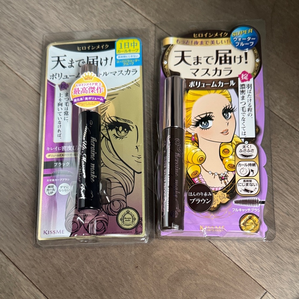 Kiss Me Heroine Mascara Volume & Curl - Black and Brown (Bundle of 2)